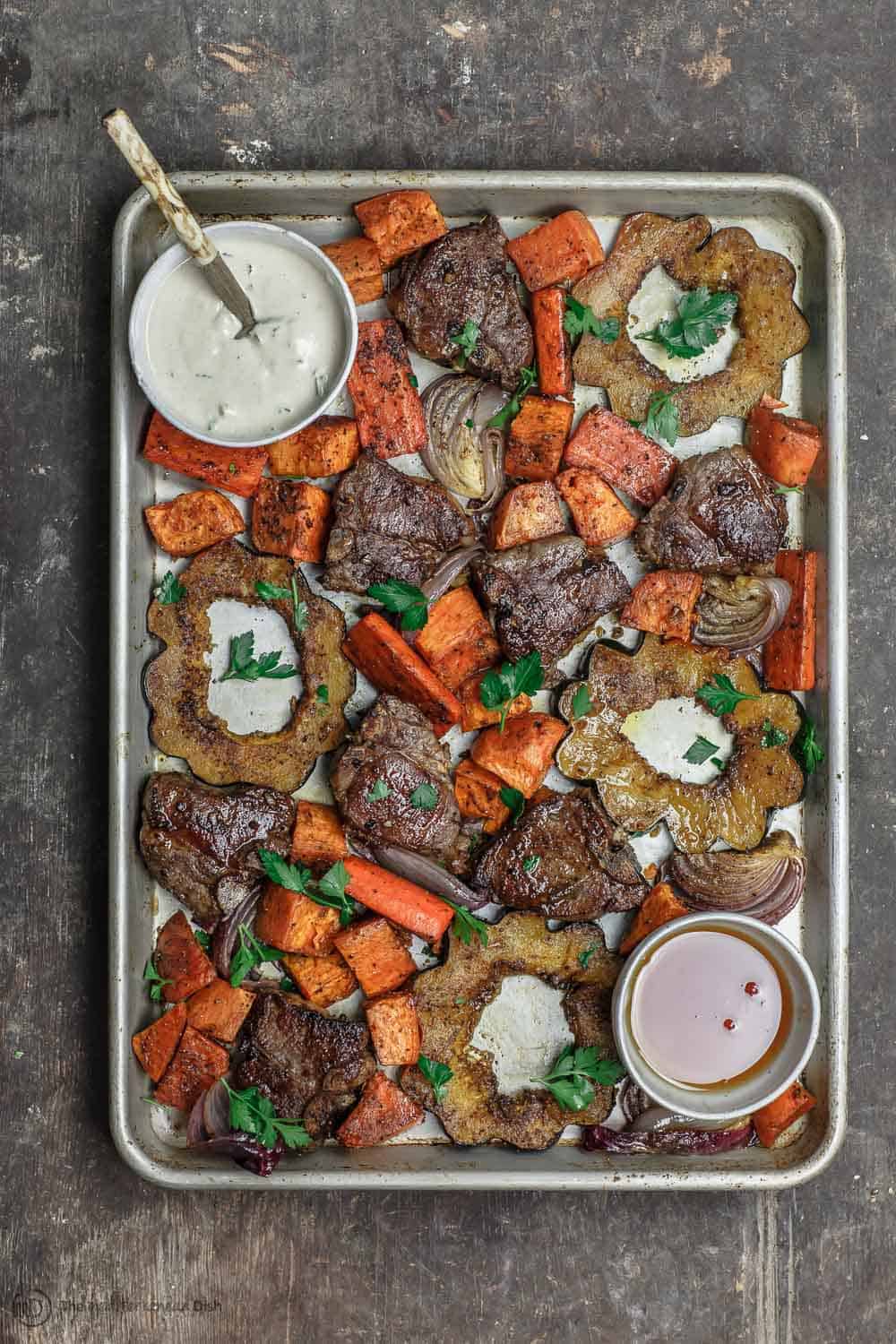 BAKED LAMB CHOPS WITH ROASTED ROOT VEGETABLES - Sykes House Farm